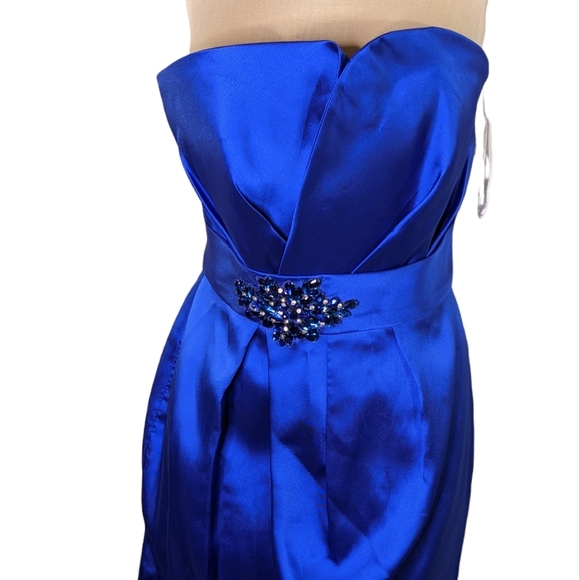 Eleni Elias Satin  Gown With Embellishments, Sz 8 , NWT - Picture 1 of 7